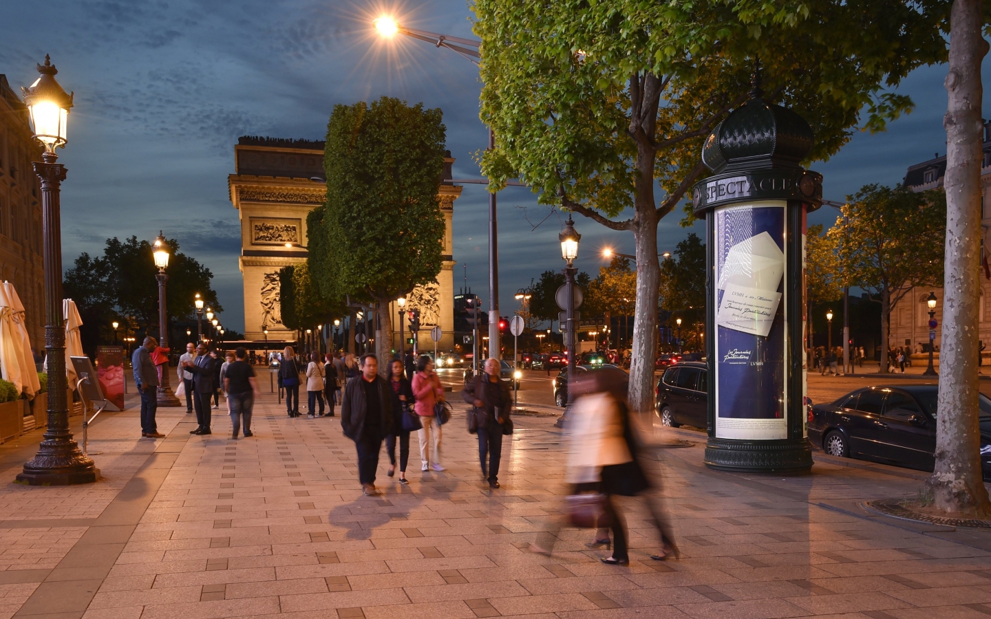 LVMH column at Paris Champs Elysees in France