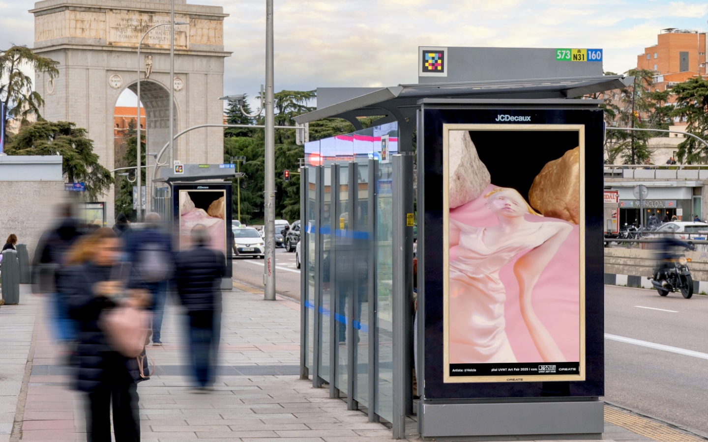JCDecaux - Bus shelter - UNVT - Madrid